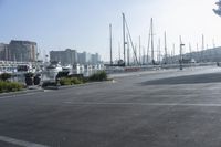 Urban Parking Lot in Downtown Los Angeles