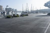 Urban Parking Lot in Downtown Los Angeles
