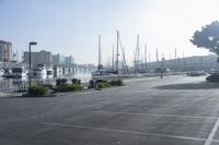 Urban Parking Lot in Downtown Los Angeles