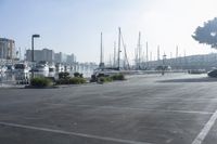 Urban Parking Lot in Downtown Los Angeles