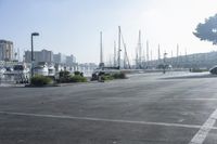 Urban Parking Lot in Downtown Los Angeles