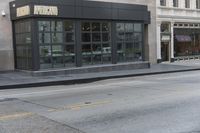 Urban Restaurant on a Concrete Street