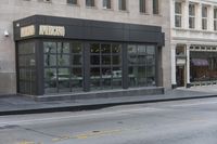 Urban Restaurant on a Concrete Street