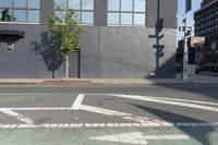 Urban Road: Asphalt and Low Building in New York City