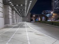 Urban Road at Night: Illuminated by Artificial Lighting
