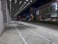 Urban Road at Night: Illuminated by Artificial Lighting