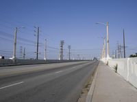 Urban Road and Bridge in Los Angeles, California, USA