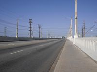 Urban Road and Bridge in Los Angeles, California, USA