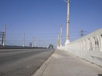 Urban Road and Bridge in Los Angeles, California, USA