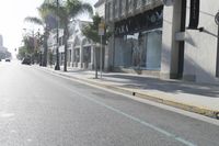 Urban Road in the City: Buildings and Clear Sky