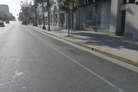 Urban Road in the City: Buildings and Clear Sky