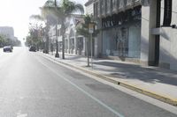 Urban Road in the City: Buildings and Clear Sky