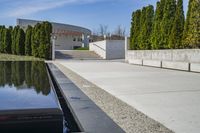 this is an image of a large outdoor fountain that has been installed in front of it