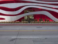 Urban Road with Concrete Facade