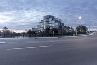 Urban Road at Dawn in Markham, Ontario, Canada