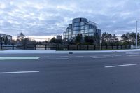 Urban Road at Dawn in Markham, Ontario, Canada