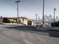 Urban Road in Los Angeles: A Day Under the Clear Sky