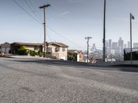 Urban Road in Los Angeles: A Day Under the Clear Sky