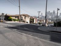 Urban Road in Los Angeles: A Day Under the Clear Sky