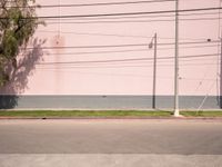 Urban Road View in Los Angeles with Factory Backdrop
