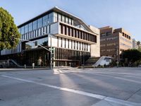 Urban Road Amidst Modern Architecture in Los Angeles