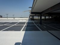 Urban Road: Parking Deck Under a Clear Sky