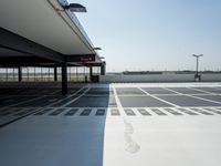 Urban Road: Parking Deck Under a Clear Sky