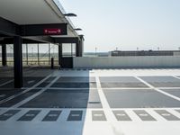 Urban Road: Parking Deck Under a Clear Sky