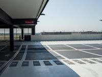 Urban Road: Parking Deck Under a Clear Sky