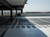 Urban Road: Parking Deck Under a Clear Sky