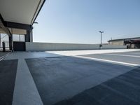 Urban Road: Parking Deck Under a Clear Sky