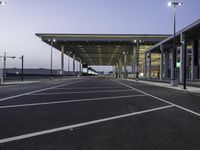 Urban Road: Parking Lines and Smooth Asphalt