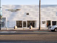 Urban Shopping in Los Angeles: Stores under Clear Blue Skies