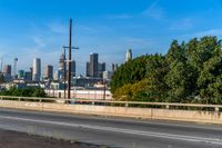 this is the view of downtown atlanta from above the interstate side as seen from the highway crossing