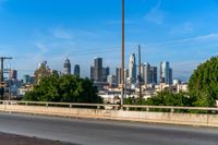 this is the view of downtown atlanta from above the interstate side as seen from the highway crossing