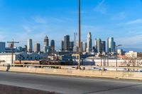 this is the view of downtown atlanta from above the interstate side as seen from the highway crossing