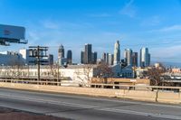 this is the view of downtown atlanta from above the interstate side as seen from the highway crossing