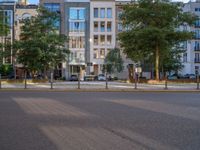 Urban Street in Berlin with Modern Architecture