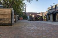 Urban Street Scene with Modern Building and Vegetation