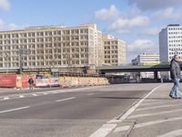 Urban Thoroughfare in Berlin: Smooth Road Surface and Cityscape