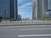 Urban Tokyo Skyline: Bridges and Armco Barriers