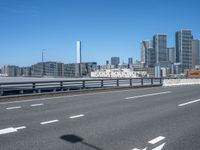 Urban Tokyo Skyline: Bridges and Clouds