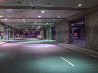Urban Tunnel Night in Metropolitan Area 003