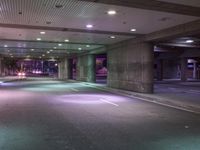 Urban Underpass Architecture at Night Structure