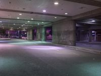 Urban Underpass Architecture at Night Structure