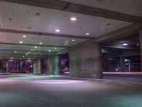 Urban Underpass Architecture at Night Structure