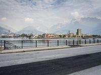 Urban View of a Metropolitan Area in Italy with Contrails in the Sky