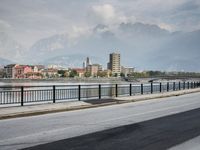 Urban View of a Metropolitan Area in Italy with Contrails in the Sky