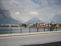 Urban View of a Metropolitan Area in Italy with Contrails in the Sky