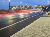 Urban Water Reflections: Rainy Night in Berlin